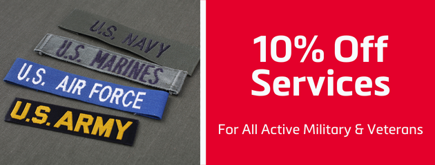 10% Off Services for All Active Military